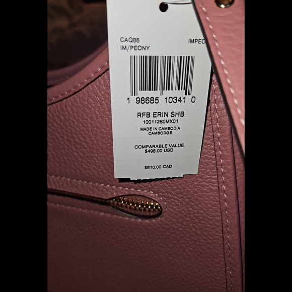 Coach Lavender Leather Hobo Bag